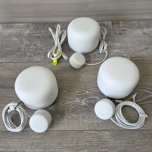 Google Nest Wifi AC2200 Mesh System 3-Pack 1 Router H2D & 2 Points H2E Snow